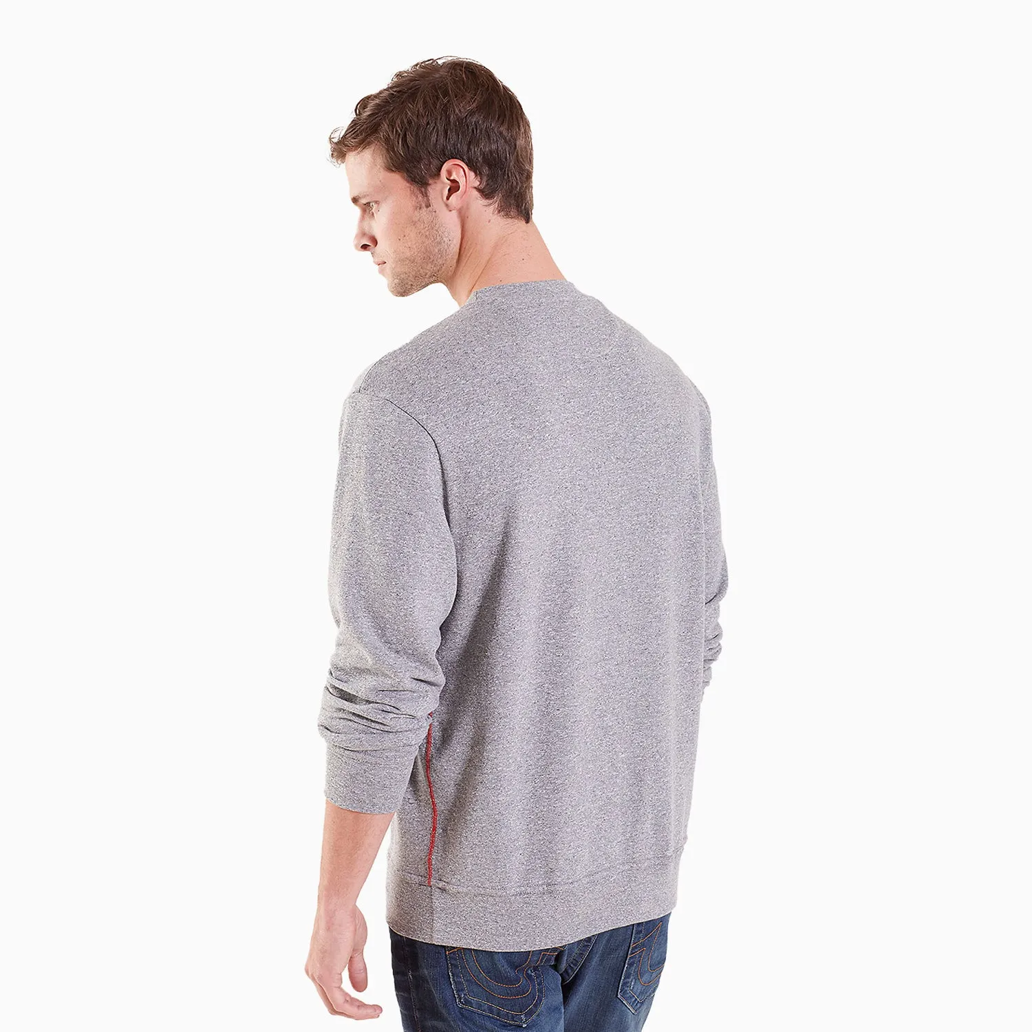 Men's Debossed Logo Double Knit Sweatshirt