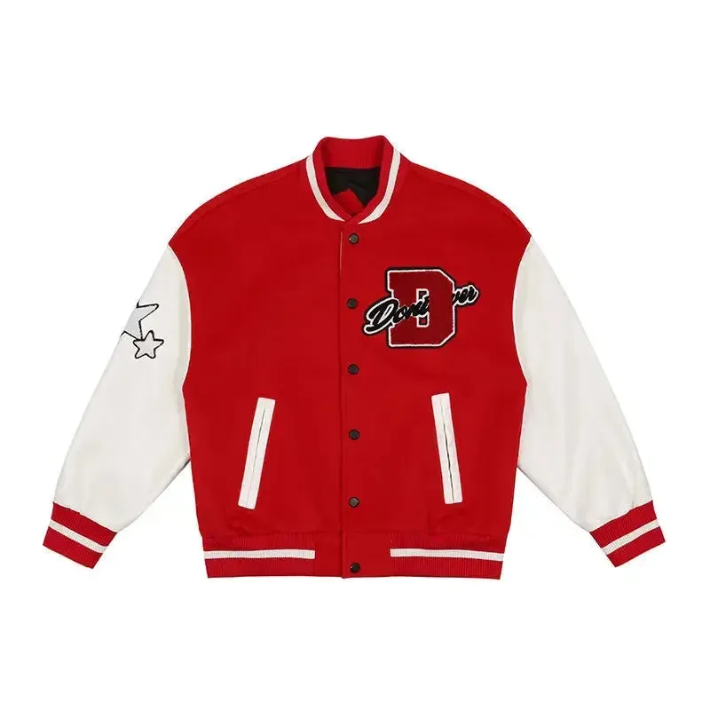 Men's Y2K Rhinestone Hip Hop Varsity Jacket