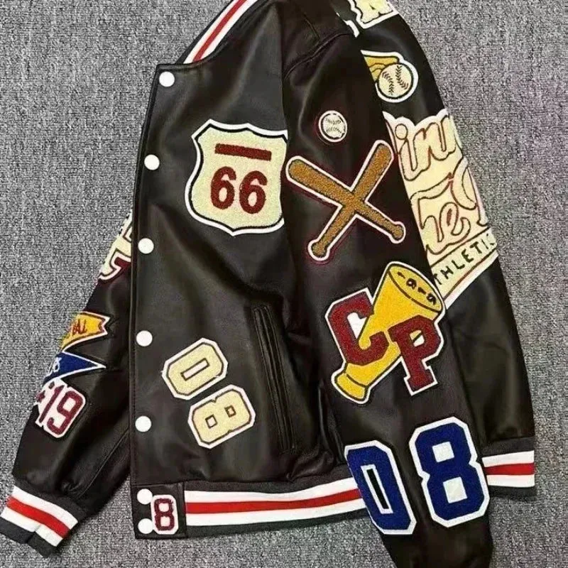 Men's Y2K Rhinestone Hip Hop Varsity Jacket