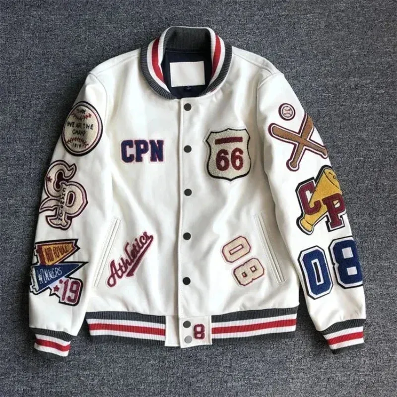 Men's Y2K Rhinestone Hip Hop Varsity Jacket