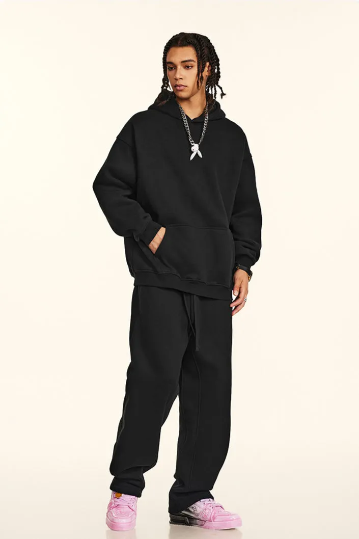 Midnight Black Oversized Pullover Hoodie