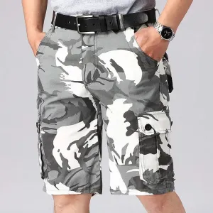 Militärische Cargo Shorts mit Tarnmuster