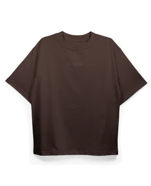 Minimal Chocolate Drop Shoulder T-shirt - WAREHOUSE SALE