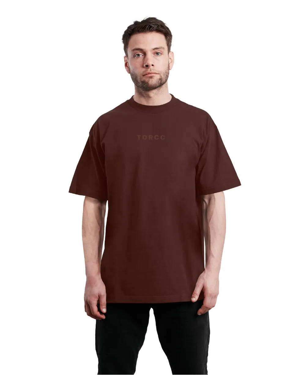 Minimal Chocolate Drop Shoulder T-shirt - WAREHOUSE SALE