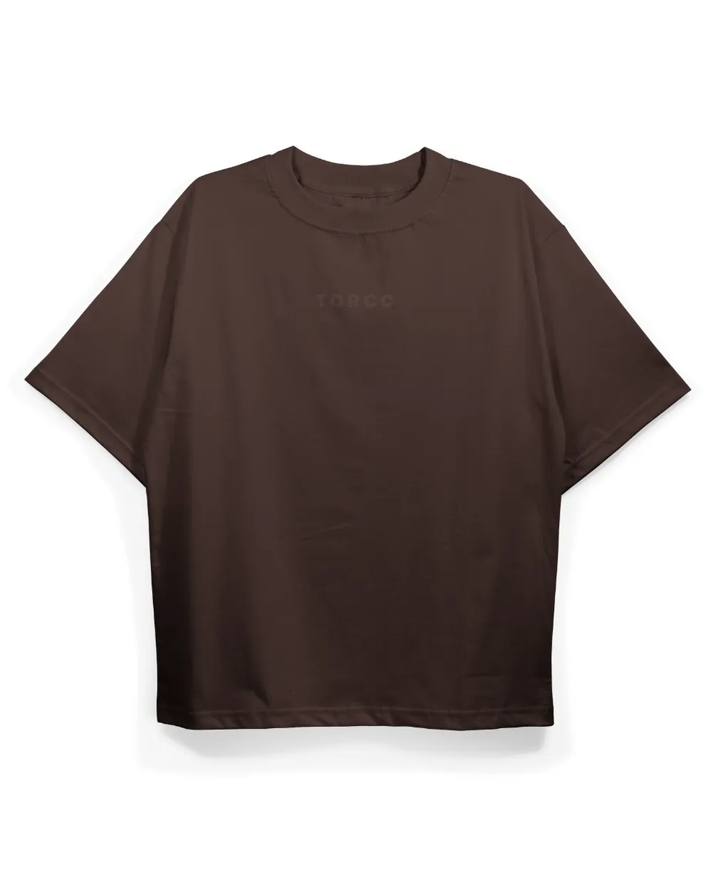 Minimal Chocolate Drop Shoulder T-shirt - WAREHOUSE SALE