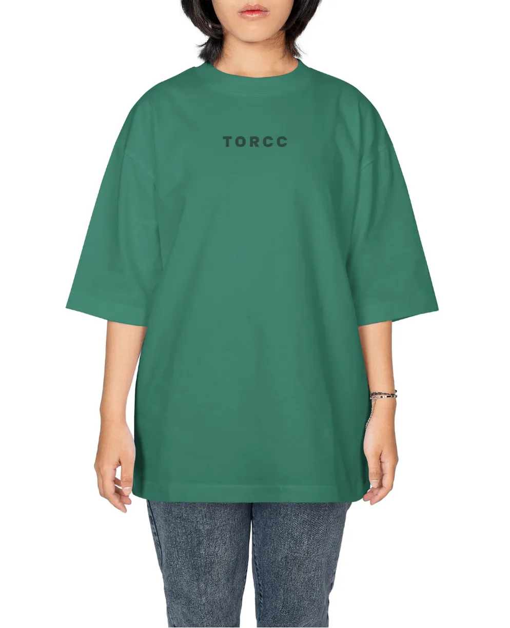 Minimal Forest Green Drop Shoulder T-shirt - WAREHOUSE SALE