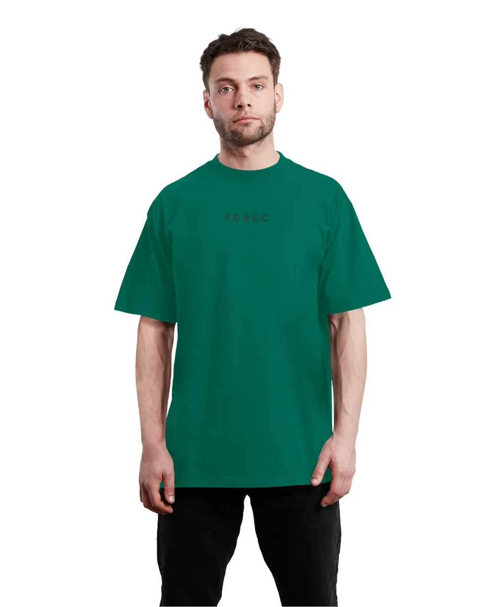 Minimal Forest Green Drop Shoulder T-shirt - WAREHOUSE SALE