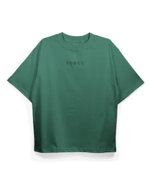 Minimal Forest Green Drop Shoulder T-shirt - WAREHOUSE SALE