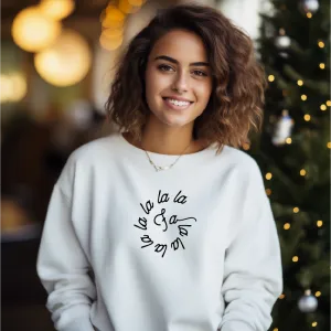 Minimalist Fa La La Christmas Sweatshirt