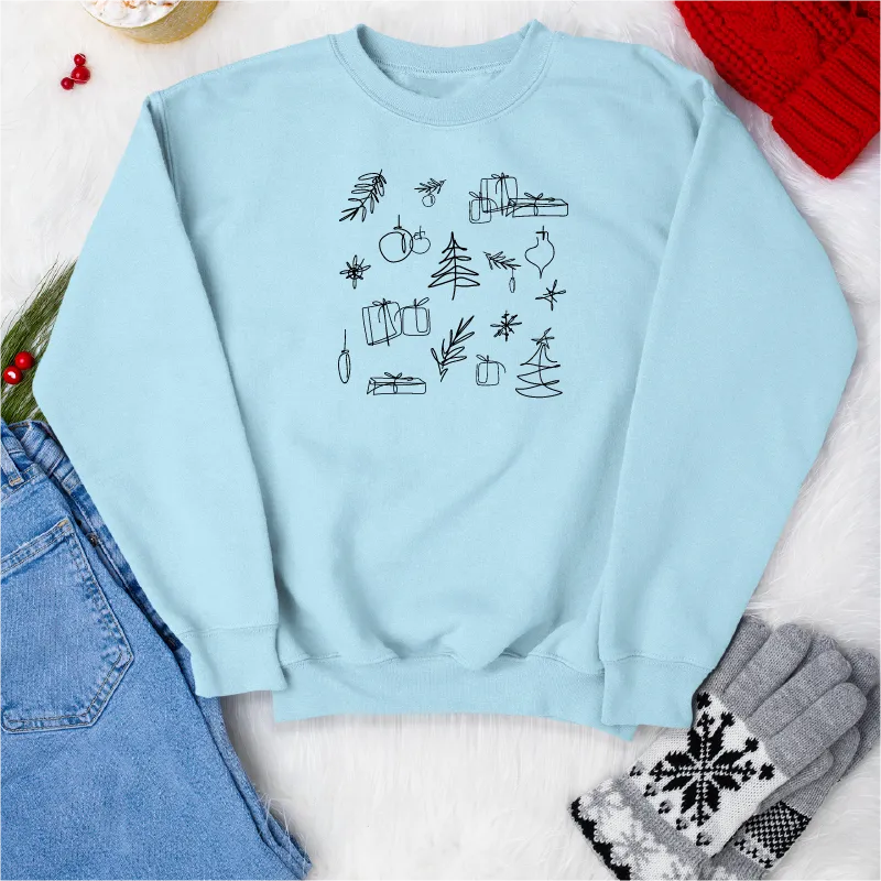 Minimalist Line Art Christmas Jumper