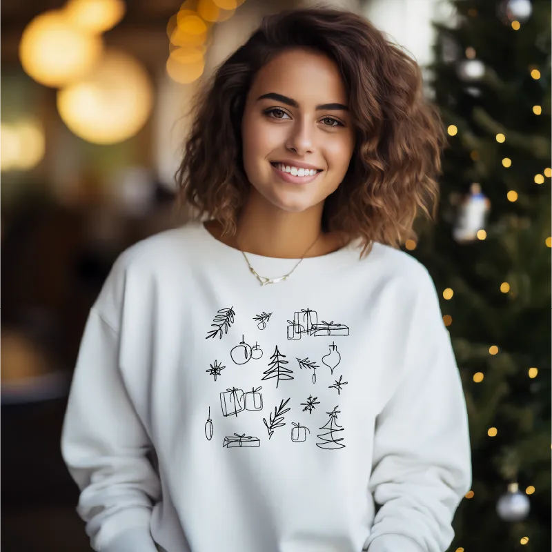Minimalist Line Art Christmas Jumper
