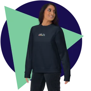 Minimalist Pride Flasks | Unisex Embroidered Sweatshirt
