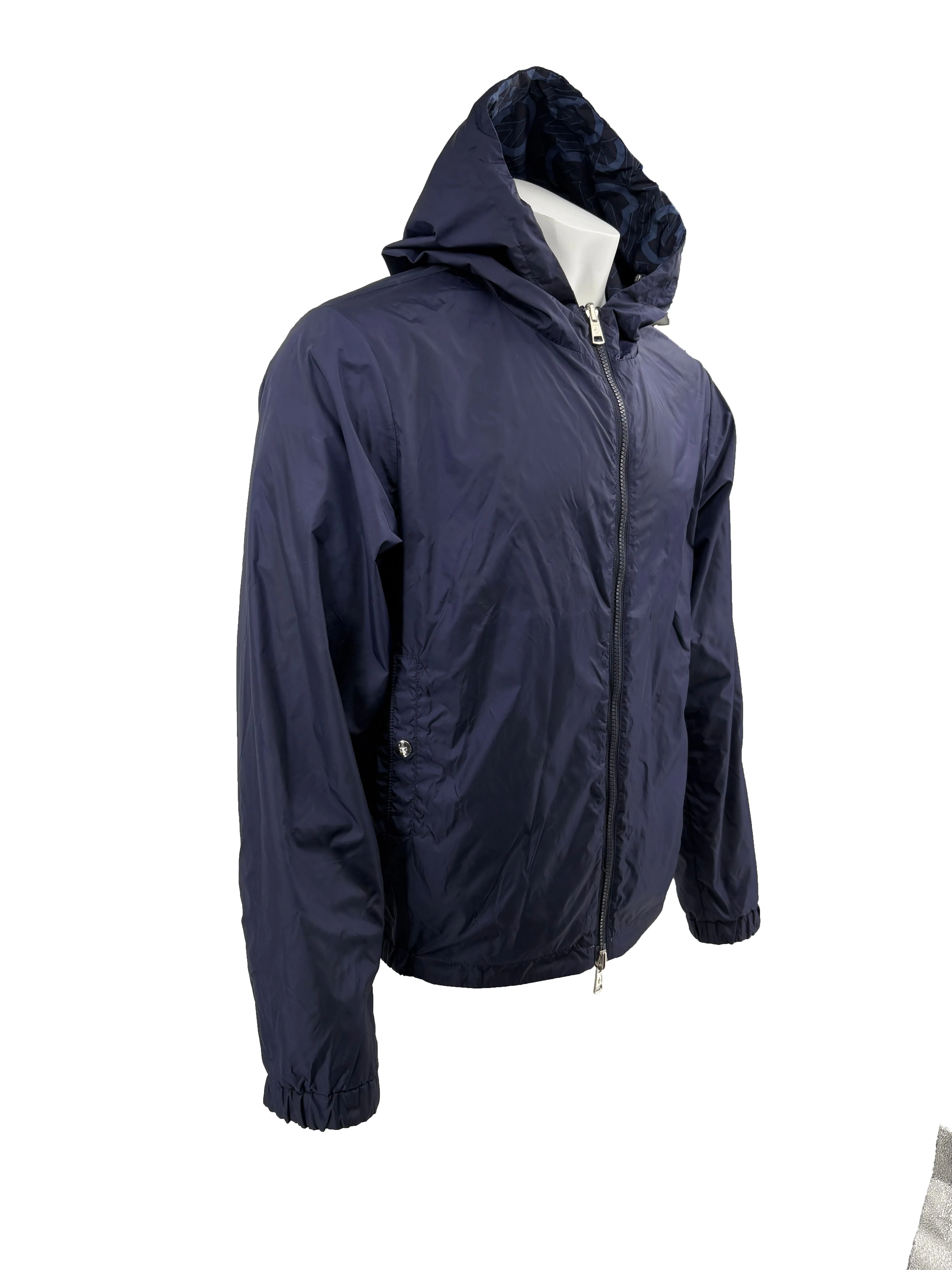 Moncler Logo Cretes Reversible Jacket - Navy