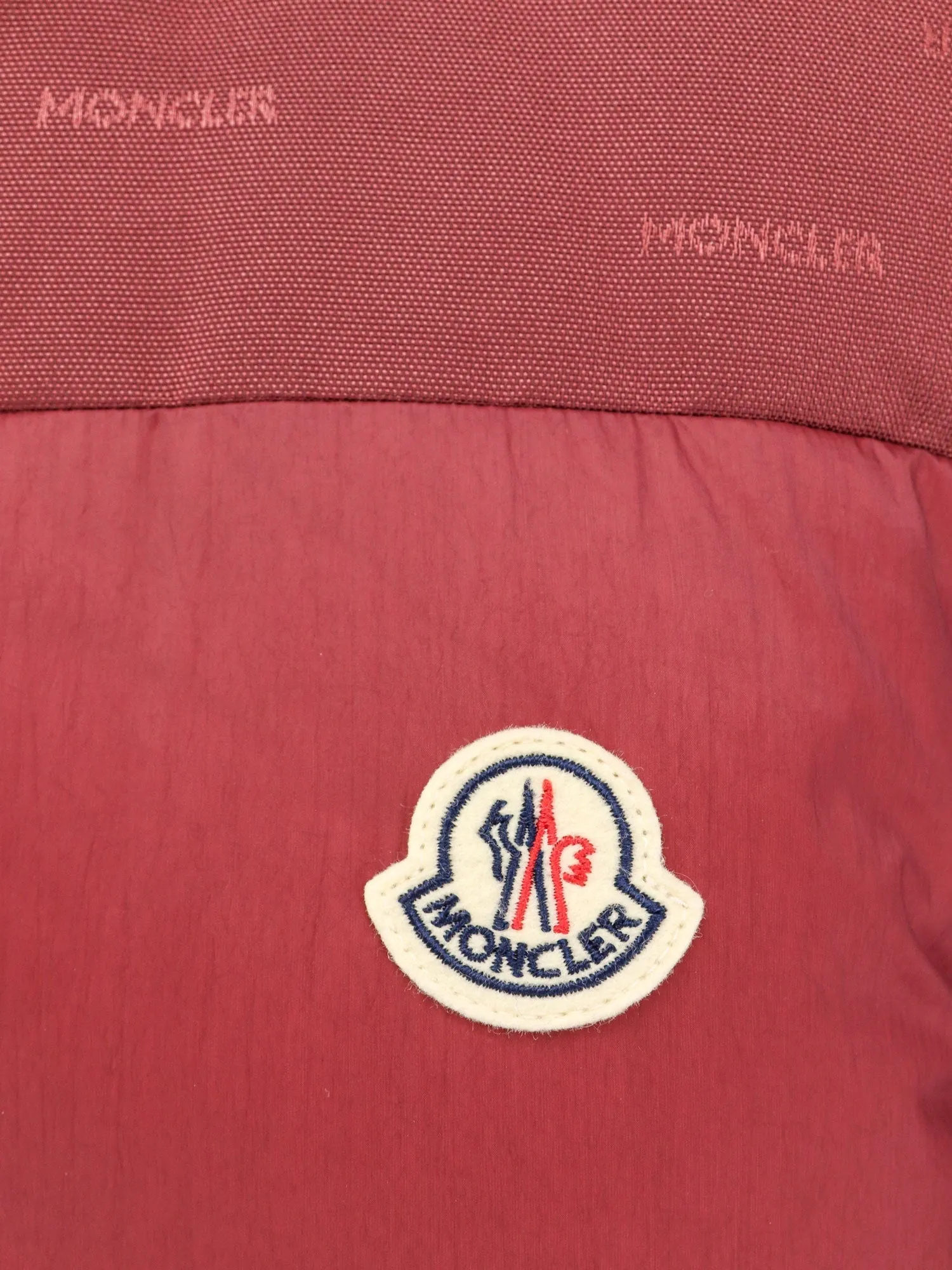 Moncler Verone Re/Icon Padded And Quilted Nylon Jacket With Frontal Logo Patch