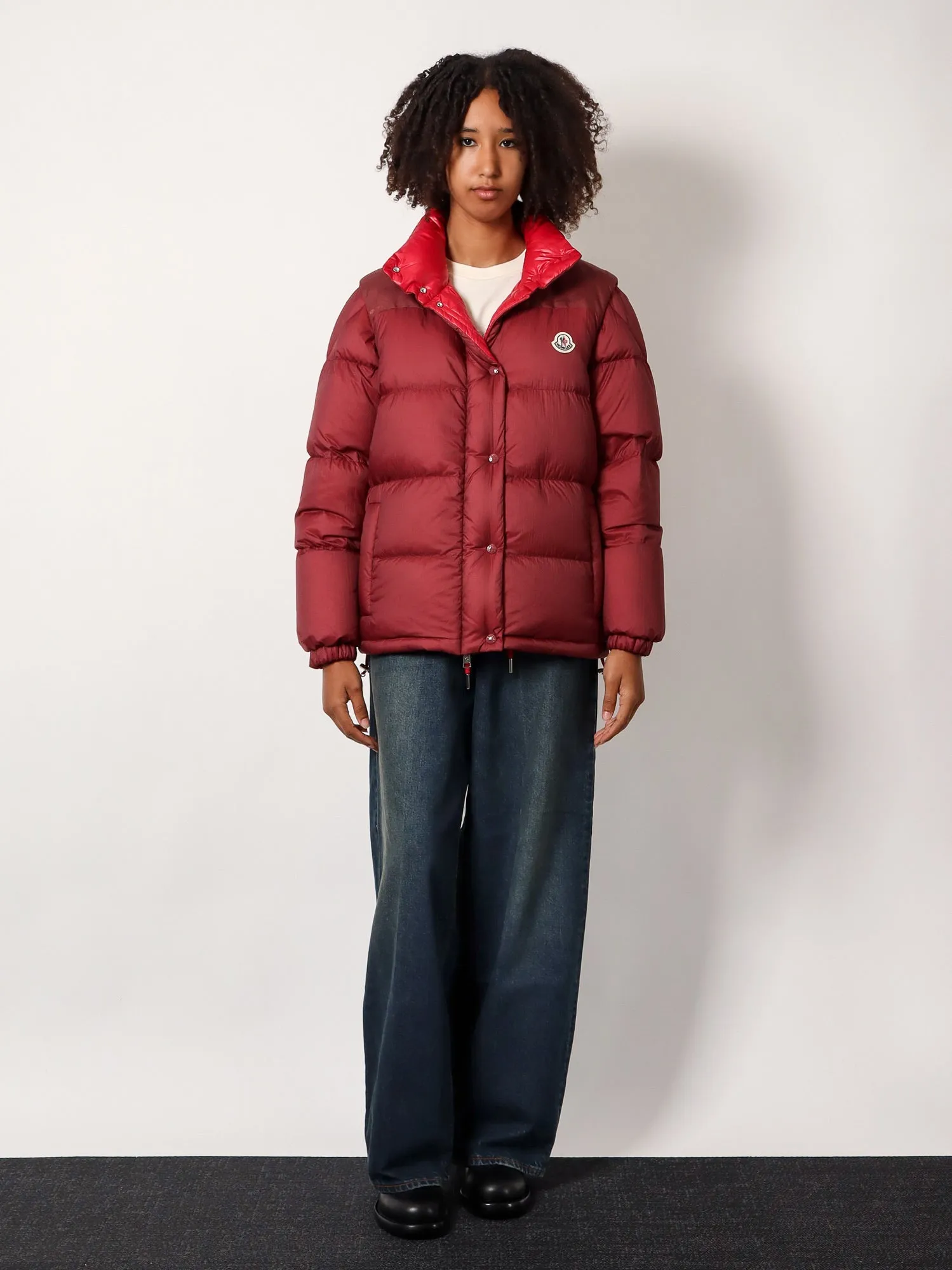 Moncler Verone Re/Icon Padded And Quilted Nylon Jacket With Frontal Logo Patch