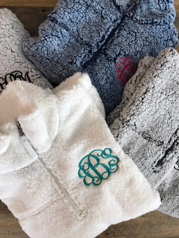 Monogram Sweatshirt - Sherpa Pullover