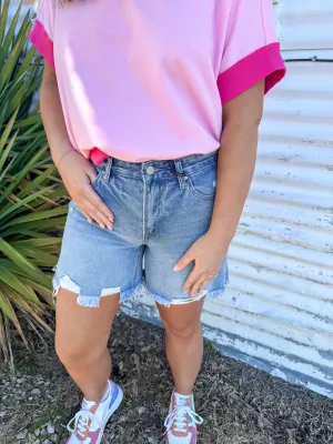 Montana Boyfriend Denim Midi Shorts