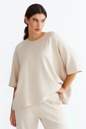 Movesgood Happy tee greige