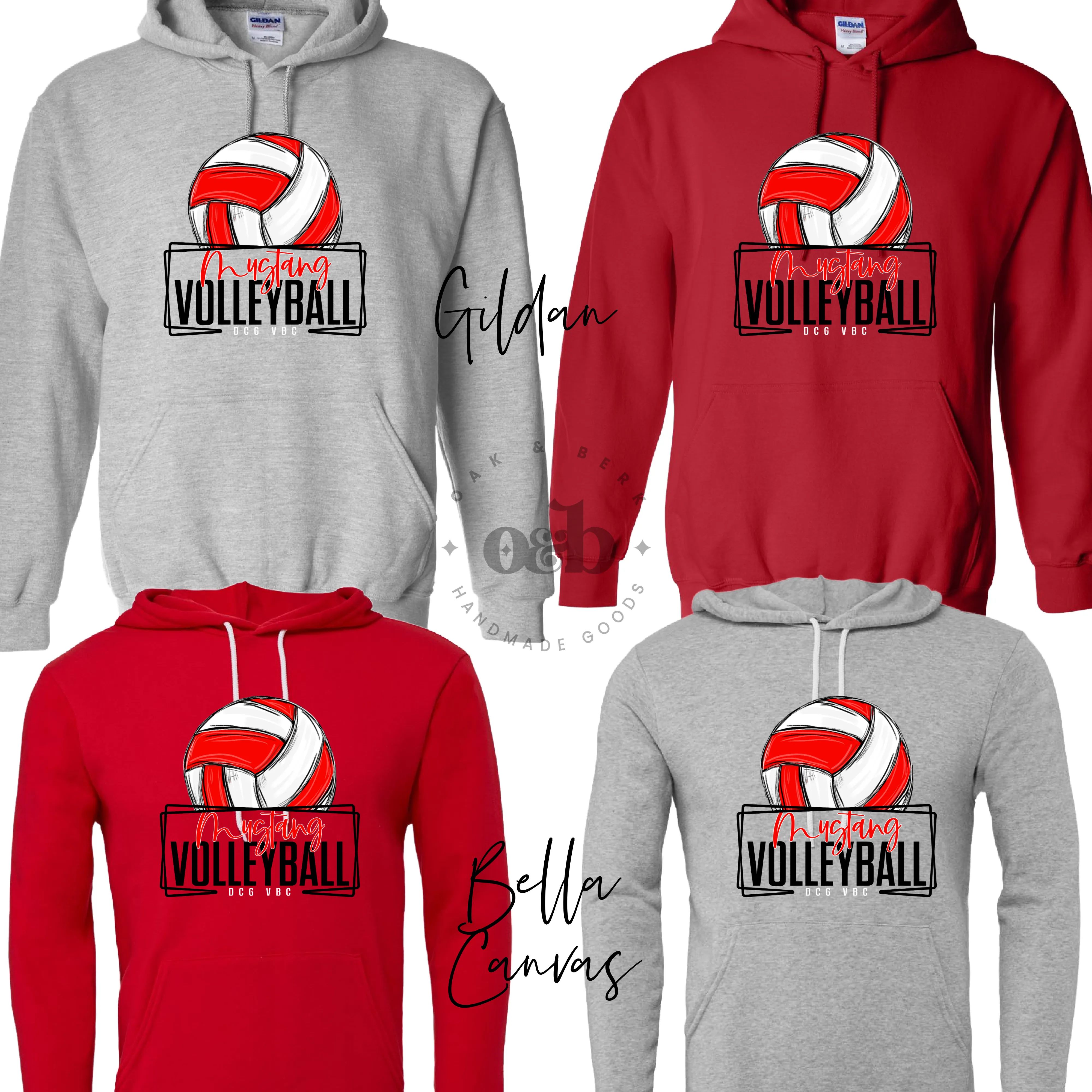 MTO / DCG Mustangs Volleyball, youth sweatshirts