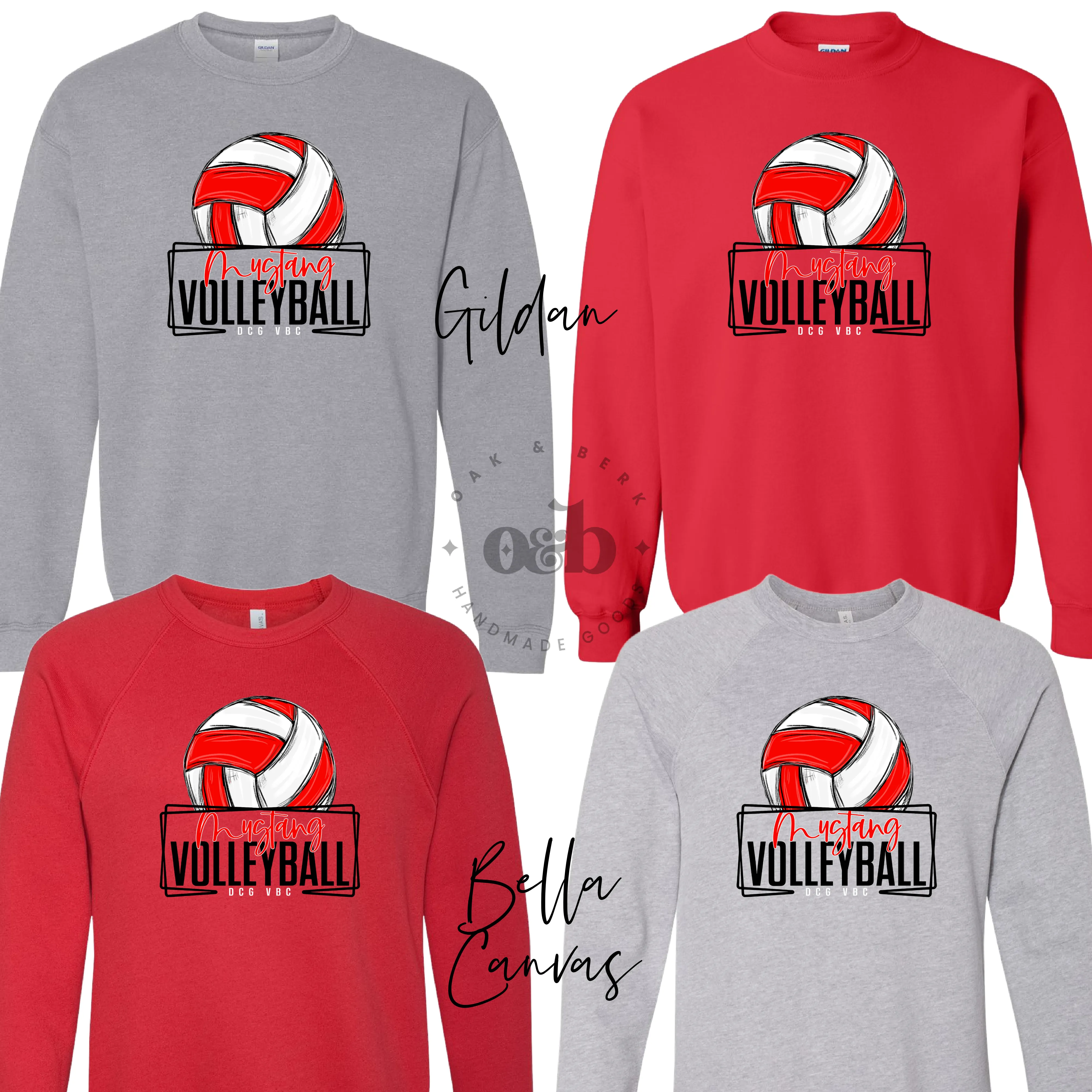 MTO / DCG Mustangs Volleyball, youth sweatshirts
