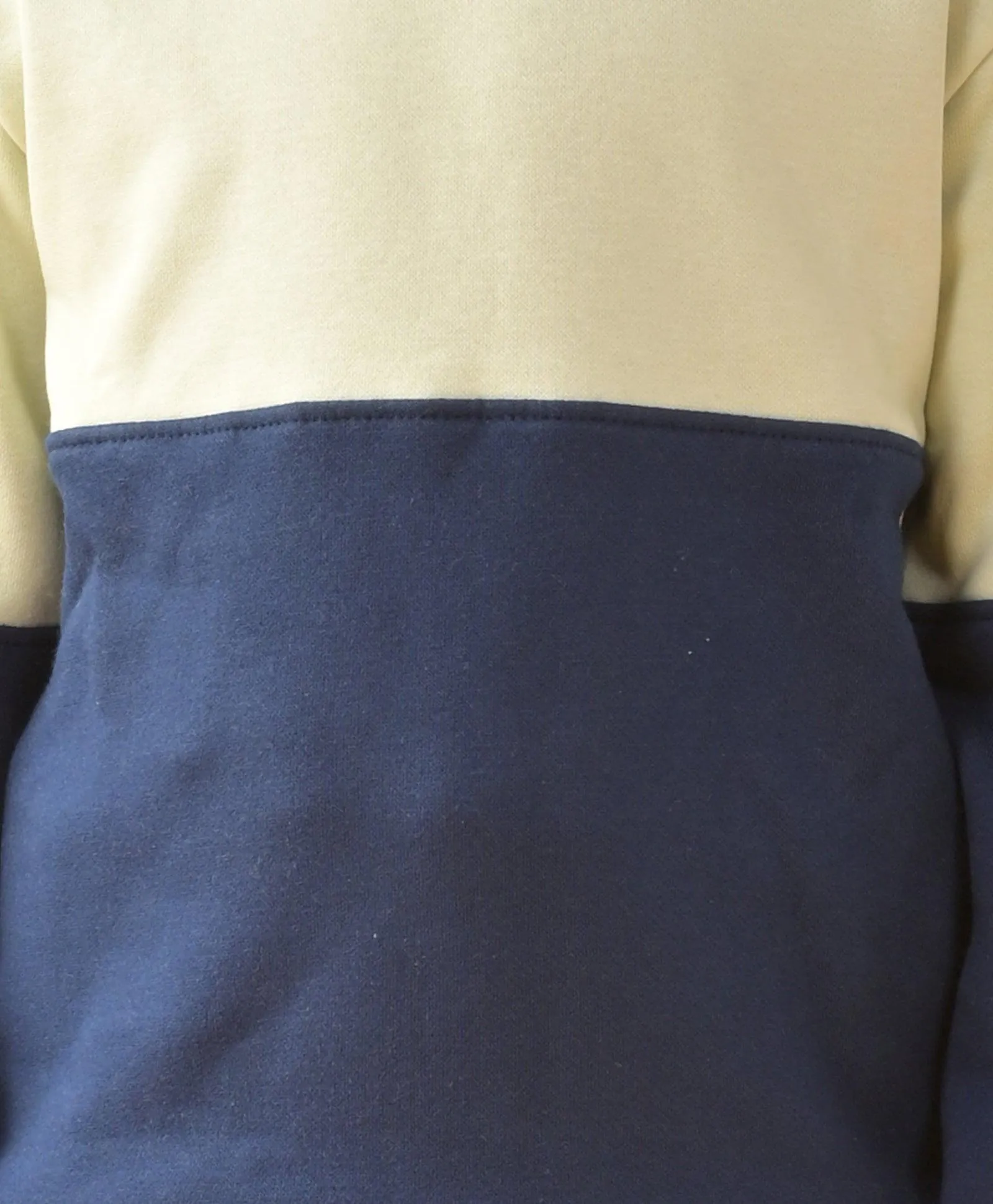 NAVY ALOE WASH COLOR BLOCK SWEATSHIRT - NAVY