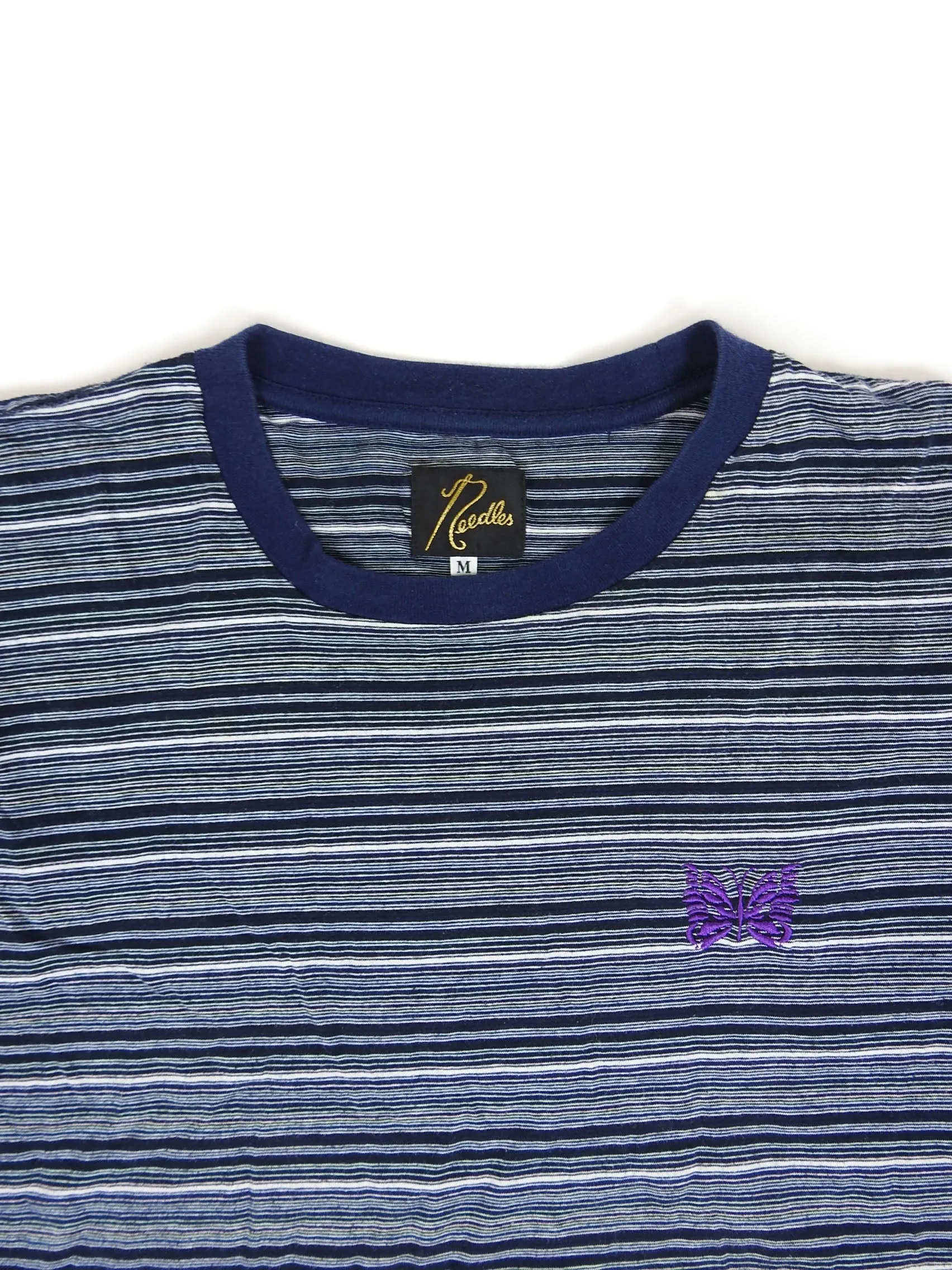 Needles Striped T-Shirt Size Medium