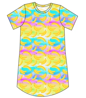 Neon Bananas Ladies' T-Shirt Dress