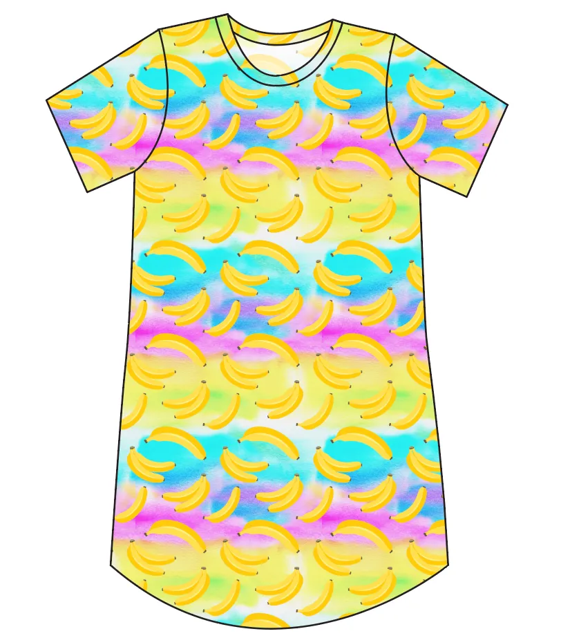 Neon Bananas Ladies' T-Shirt Dress