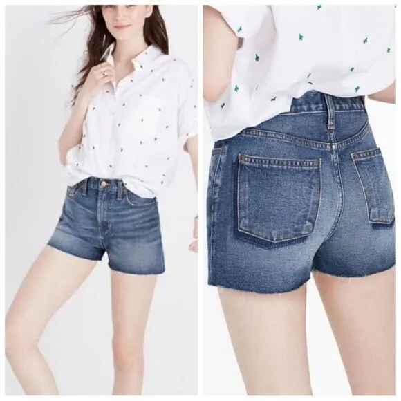 New Madewell The Perfect Jean Short Shadow Pocket Size 29