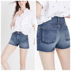 New Madewell The Perfect Jean Short Shadow Pocket Size 29