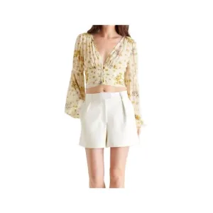 NEW STEVE MADDEN high waisted imelda shorts in ivory