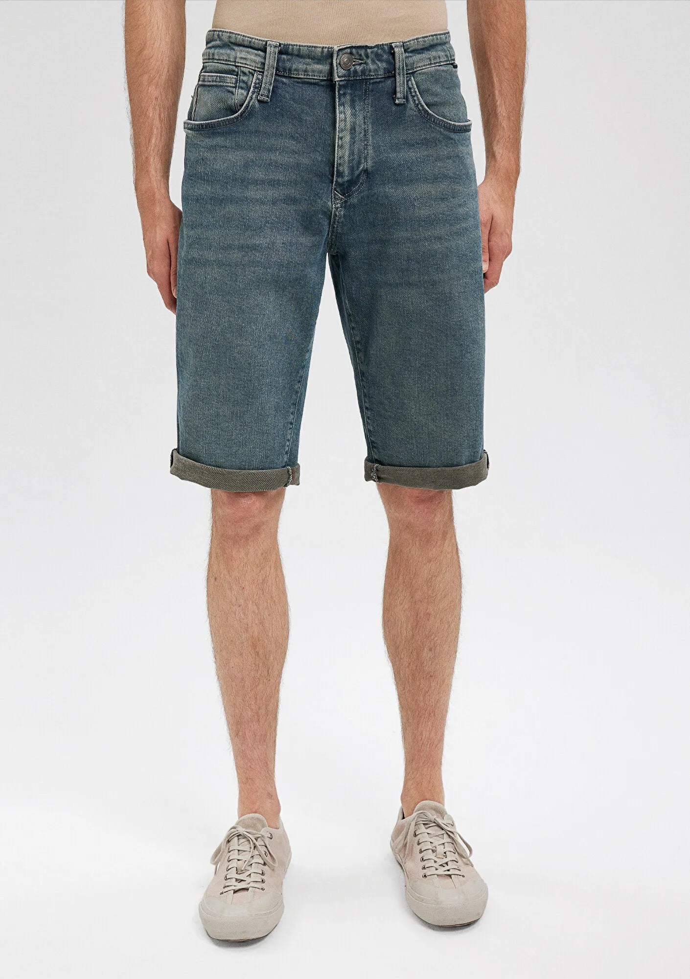 Nicholas Foggy Shaded Mavi Black Jean Shorts