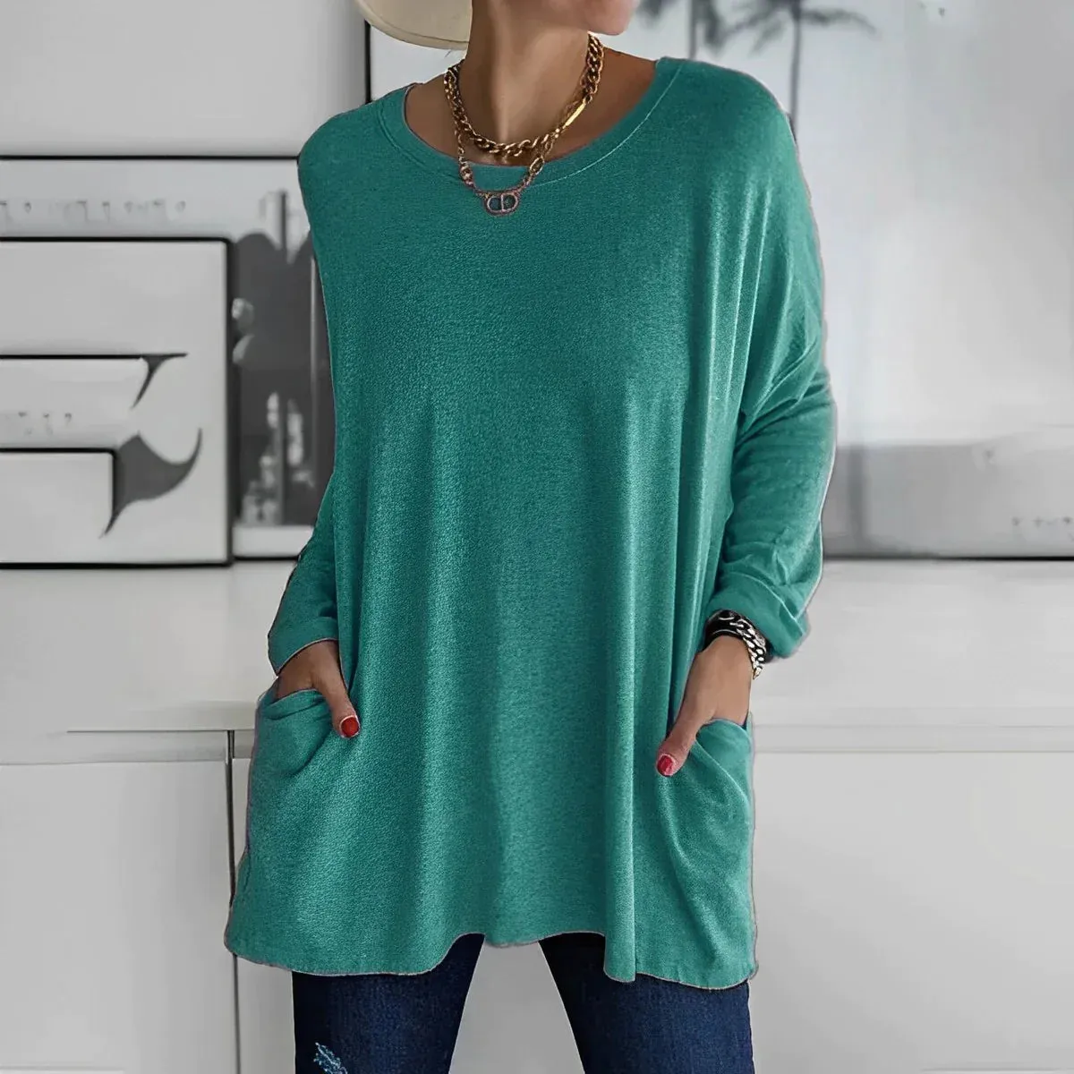 Nora® | Long Sleeve T-Shirt With Pockets