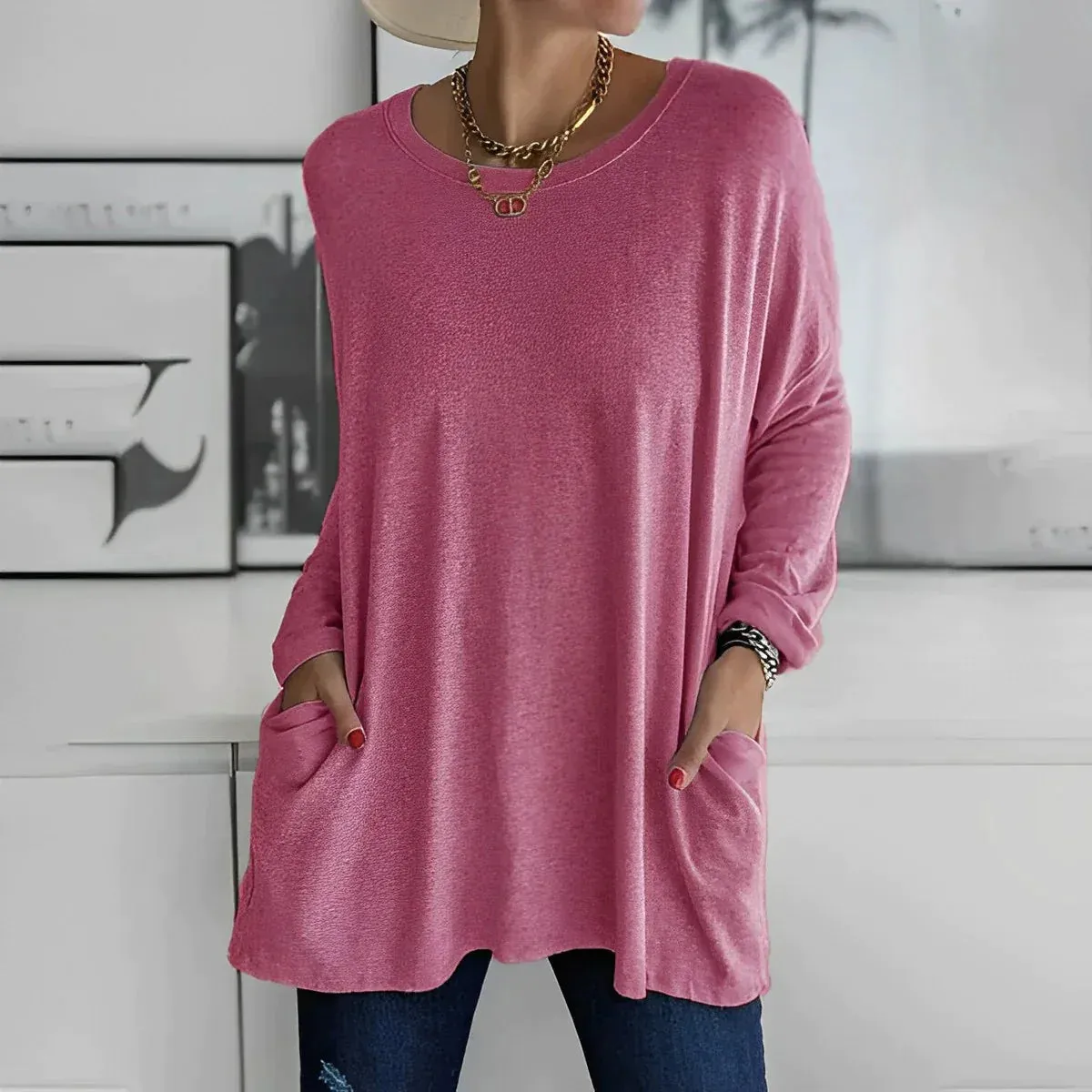 Nora® | Long Sleeve T-Shirt With Pockets