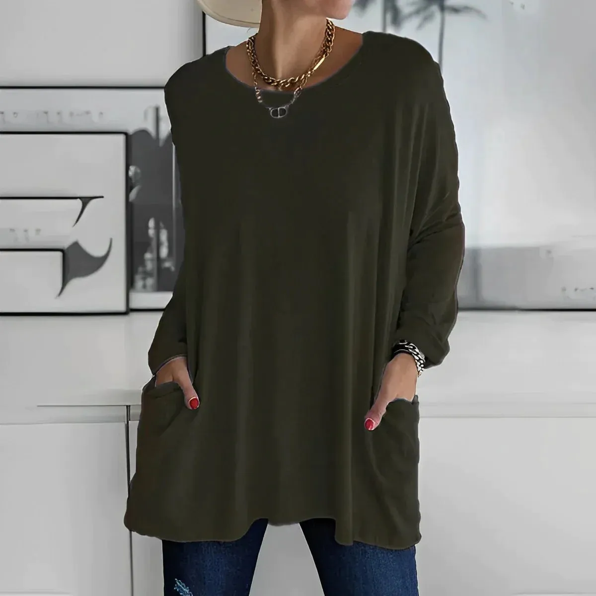 Nora® | Long Sleeve T-Shirt With Pockets