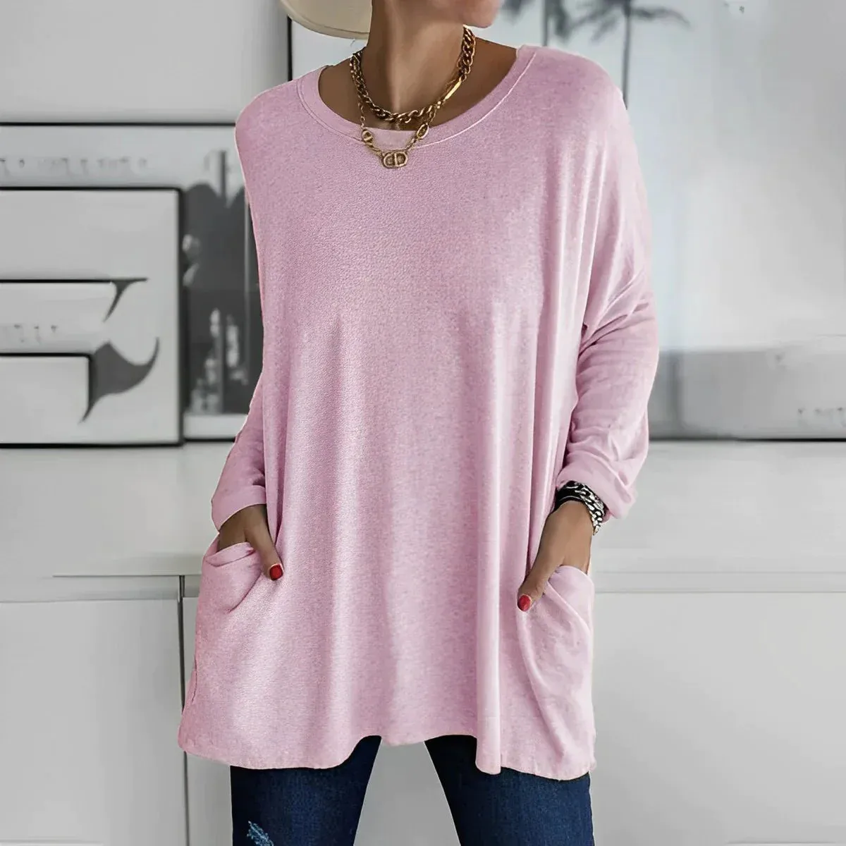 Nora® | Long Sleeve T-Shirt With Pockets