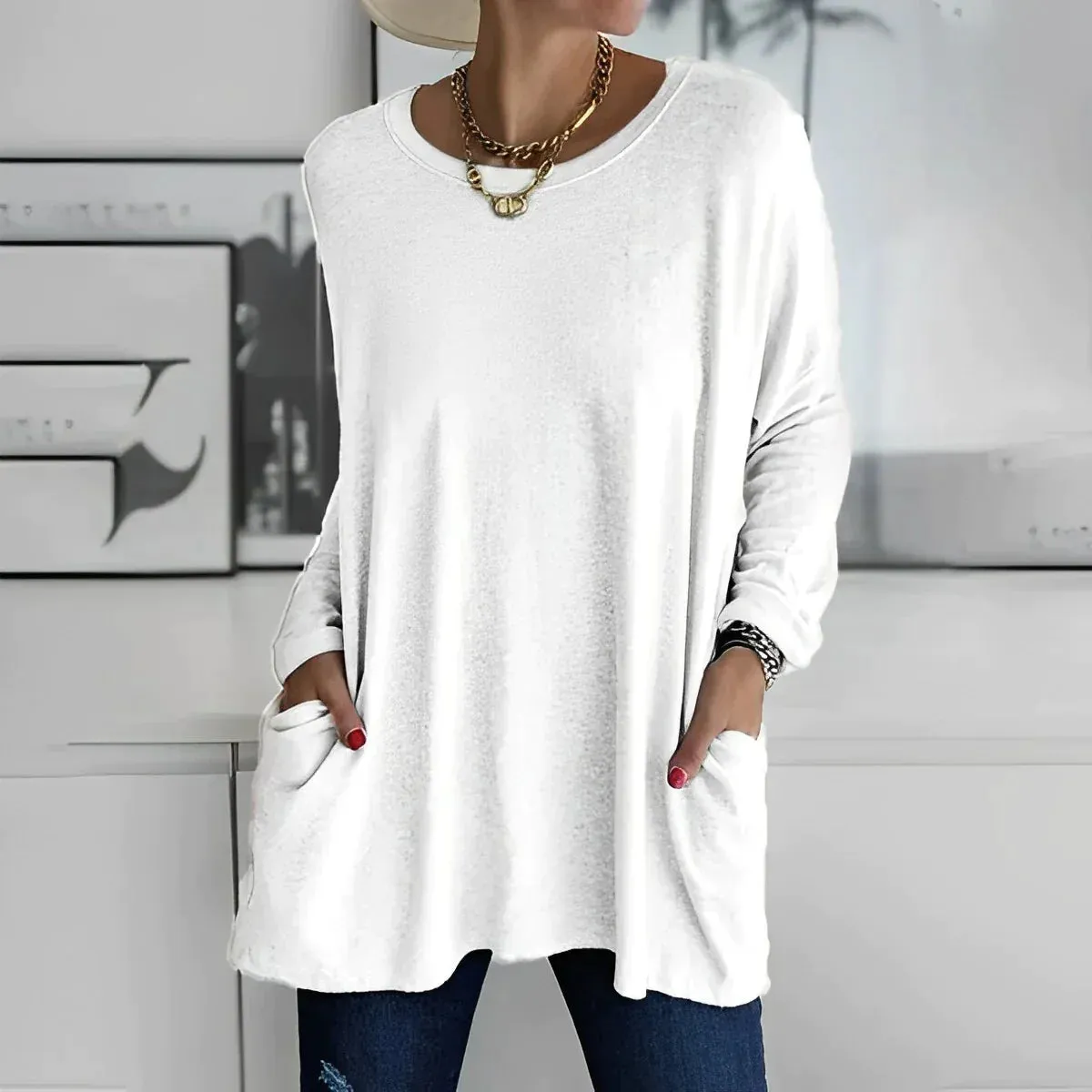 Nora® | Long Sleeve T-Shirt With Pockets