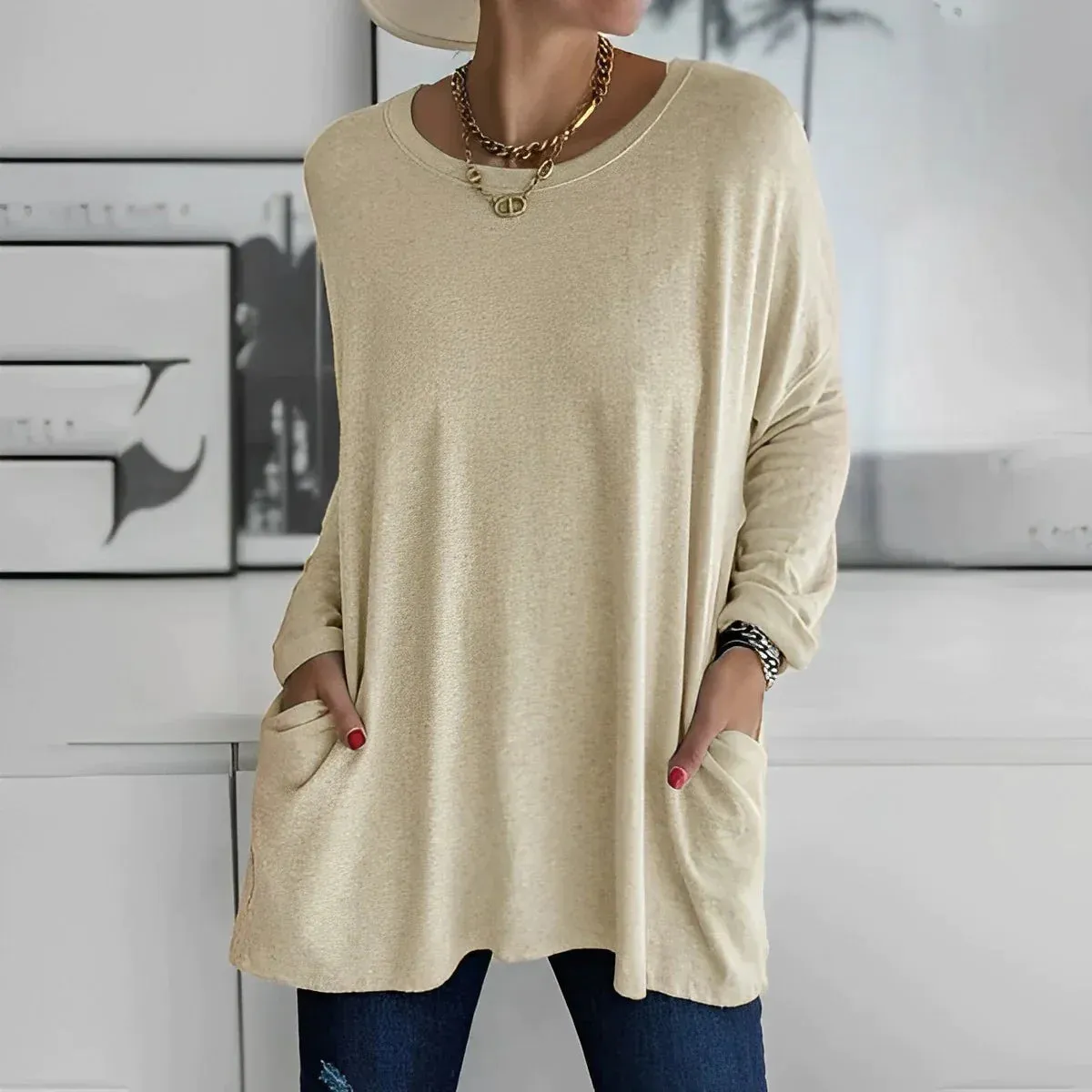Nora® | Long Sleeve T-Shirt With Pockets