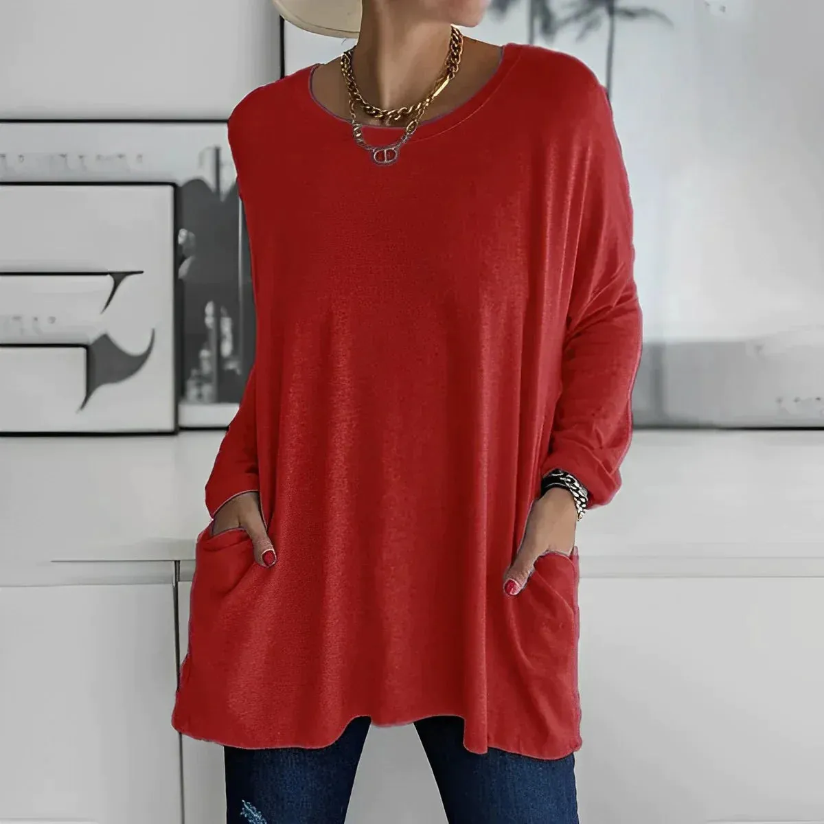 Nora® | Long Sleeve T-Shirt With Pockets