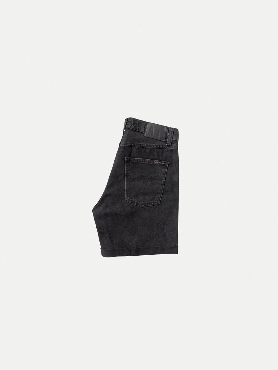 【Nudie Jeans】Josh Shorts Black Water／12.5oz／有機棉 水洗牛仔短褲