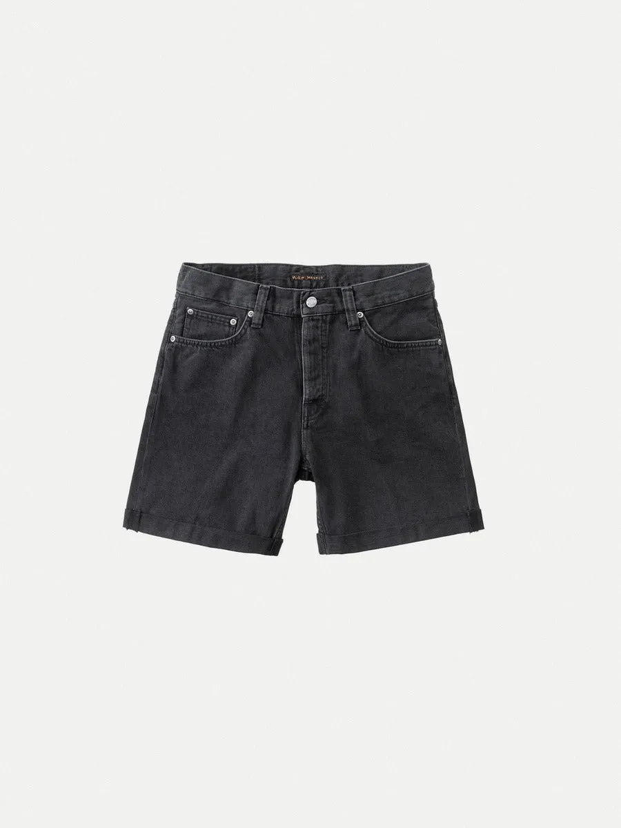 【Nudie Jeans】Josh Shorts Black Water／12.5oz／有機棉 水洗牛仔短褲