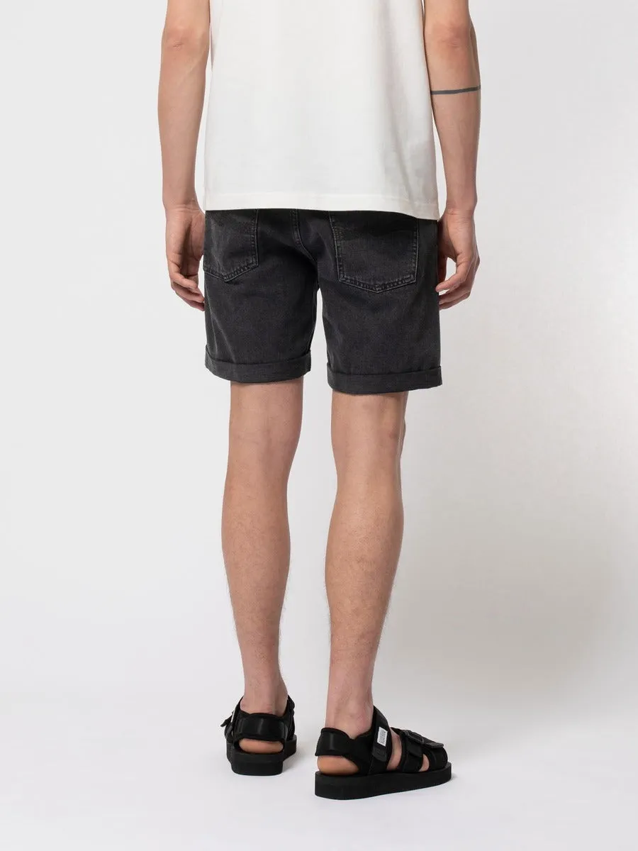 【Nudie Jeans】Josh Shorts Black Water／12.5oz／有機棉 水洗牛仔短褲