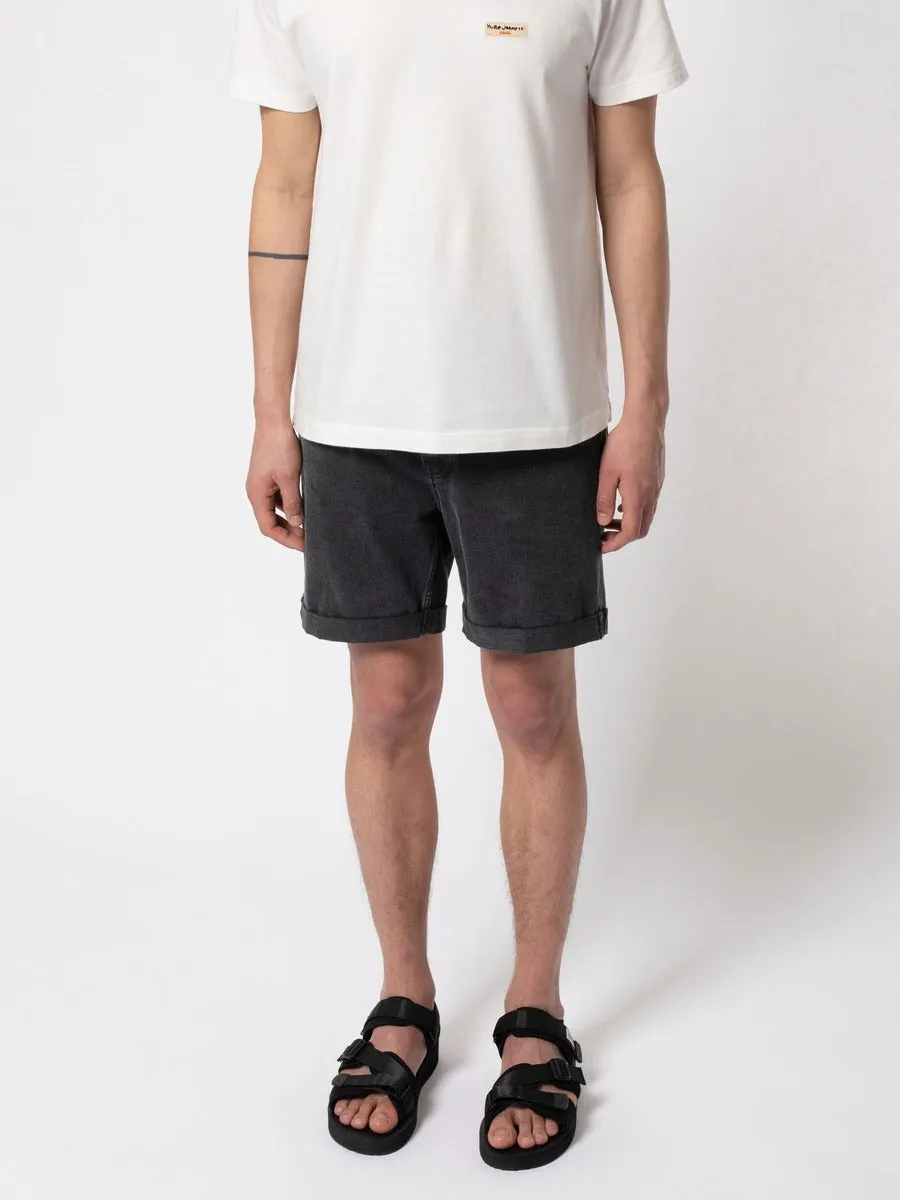 【Nudie Jeans】Josh Shorts Black Water／12.5oz／有機棉 水洗牛仔短褲
