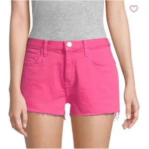 NWT Current/Elliott The Boyfriend Cutoff Denim Shorts, Fandango Pink - Size 23