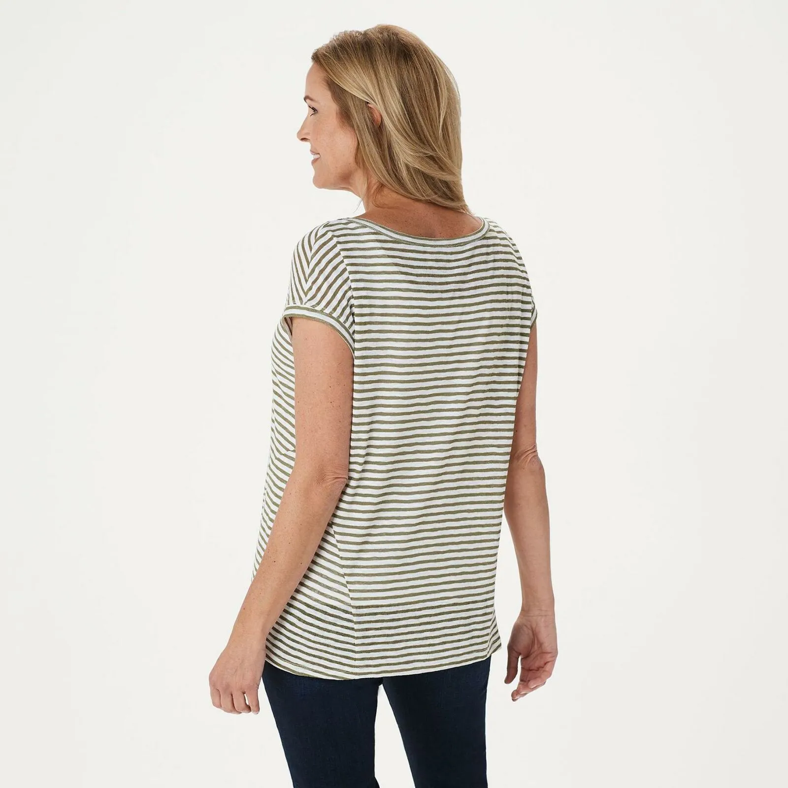 NWT Lisa Rinna Collection Women's Striped Pullover Knit Top. A366187 Medium