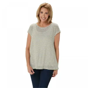 NWT Lisa Rinna Collection Women's Striped Pullover Knit Top. A366187 Medium