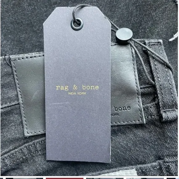 NWT Rag &amp; Bone Maya High Rise Jean Denim Shorts, Black Wash, Women’s Size 29