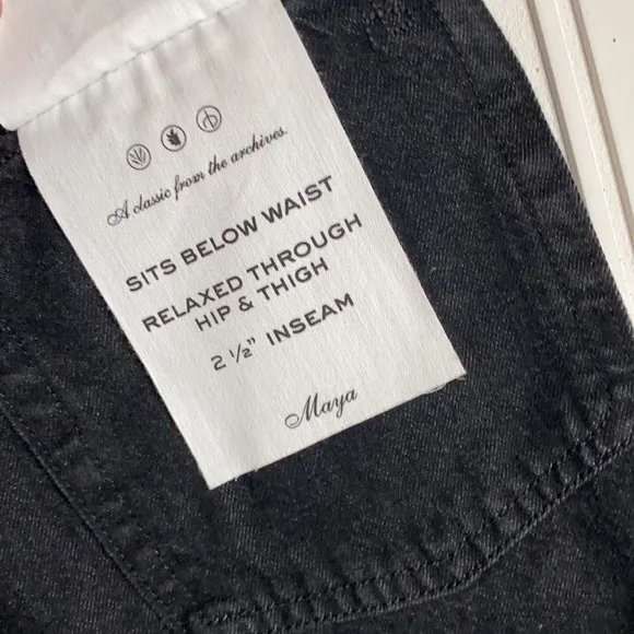 NWT Rag &amp; Bone Maya High Rise Jean Denim Shorts, Black Wash, Women’s Size 29