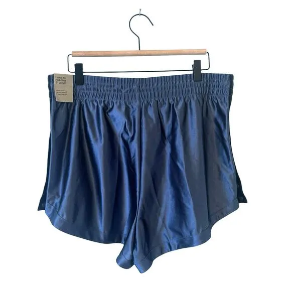 NWT Women's Nike Sportswear Circa 96 High-Waisted Breakaway Shorts Blue Size L