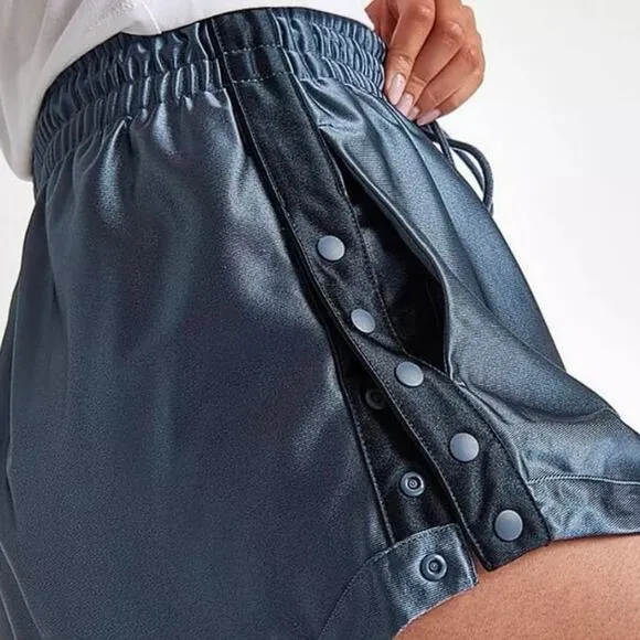 NWT Women's Nike Sportswear Circa 96 High-Waisted Breakaway Shorts Blue Size L